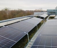 Im Bild die Solarmodule vom Photovoltaik-Mieterstromprojekt der Berliner Bau- und Wohnungsgenossenschaft von 1892 eG in Tempelhof.