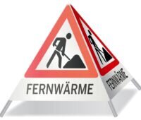 Zu sehen ist eine symbolische Darstellung für die Bauarbeiten am LowEx-Netz.