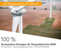 Titelbild der Studie 100 % Erneuerbare Energien (Ausschnitt)