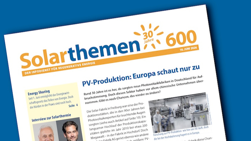 Jubiläumsangebot 30 Jahre Fachzeitschrift Solarthemen