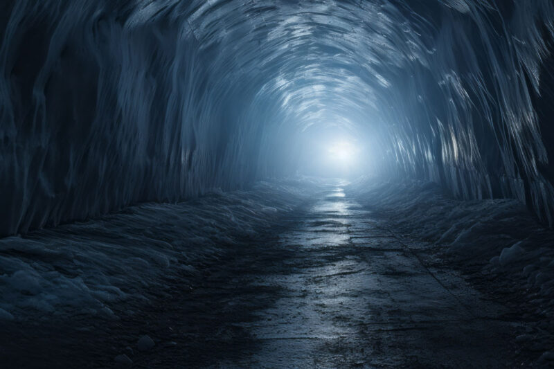 Licht am Ende eines offenbar eisigen Tunnels
