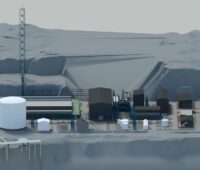 Eine Skizze des geplanten Projektes Skipavika Green Ammonia (SkiGA), es soll grünes Ammoniak aus Norwegen bereitstellen.