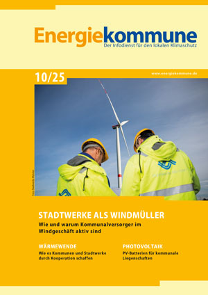 Titelseite der Zeitschrift Energiekommune 10/25