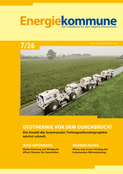 Titelbild der Zeitschrift Energiekommune, Ausgabe 7/26 - klein