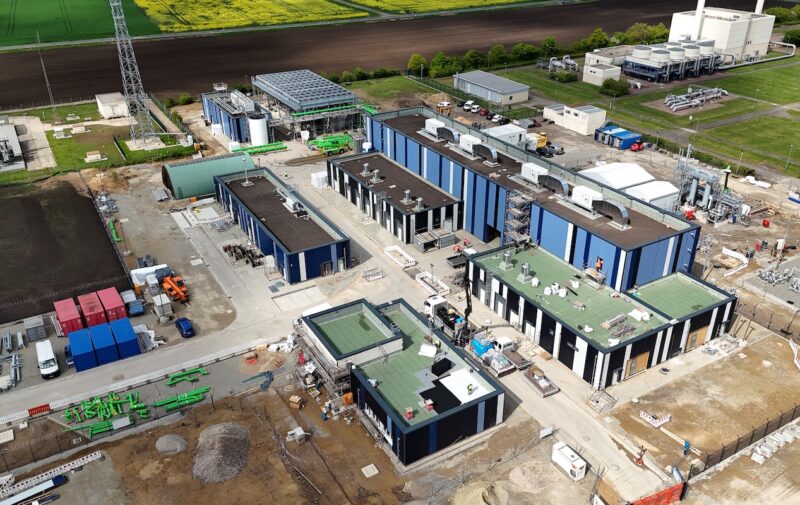 Energiepark im Bau aus der Vogelperspektive