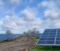 Photovoltaik-Freiflächenanlage Solarpark Panorama-Ansicht