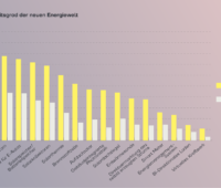 Balkendiagramm zeigt den Anteil der Befragten, die die jeweiligen Energiewende-Begriffe kennen.