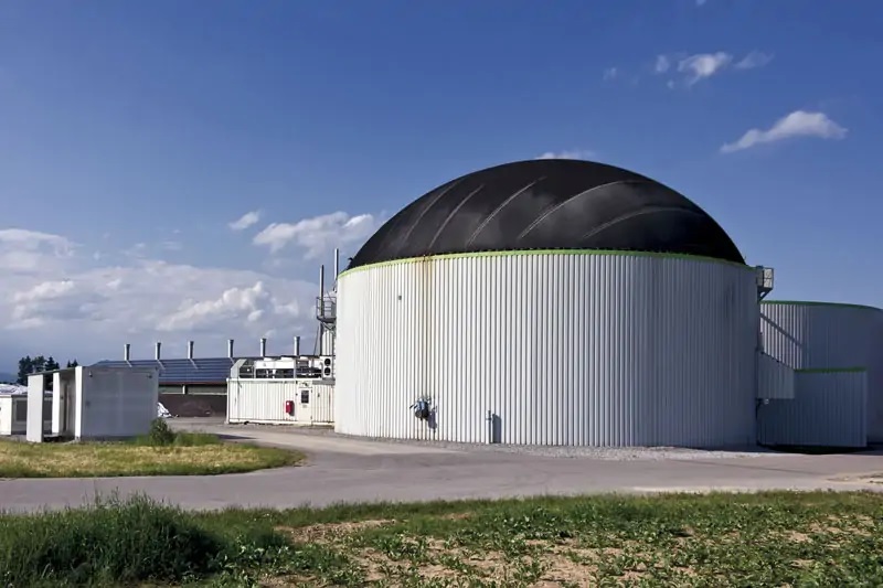 Zu sehen ist eine Biogas-Anlage, in der die Vergärung von Wirtschaftsdüngern stattfinden soll.