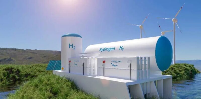 Zu sehen ist ein symbolisches Bild für die Wasserstoffaktivitäten von First Hydrogen Energy.
