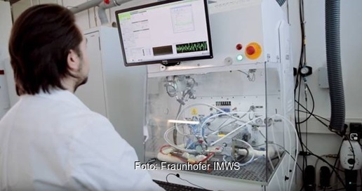 Zu sehen ist ein Elektrolyseteststand, wie es am Fraunhofer Hydrogen Lab Görlitz entstehen wird.
