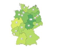 Zu sehen ist das Ergebnis der Studie über Flächenpotenziale für Windenergie für die einzelenen Bundesländer.