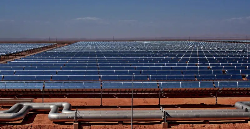 Im Bild eine CSP-Anlage, die Wasserstoff aus Solarenergie herstellen könnte.