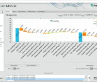 Im Bild ein Sreenshot der Software SmartCalc-Module, die das fraunhofer ISE für die Designoptimierung von Photovoltaik-Modulen einsetzt.