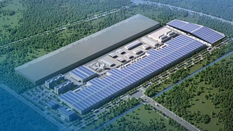 Im Bild eine Animation der Gigafactory mit 10 GW Fertigungskapazität für Solarzellen, die Futurasun in China aufbauen will.