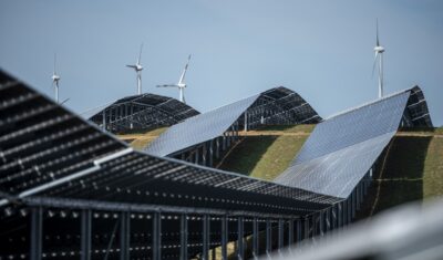 Im Bild der Photovoltaik-Solarpark Boitzenburger Land.