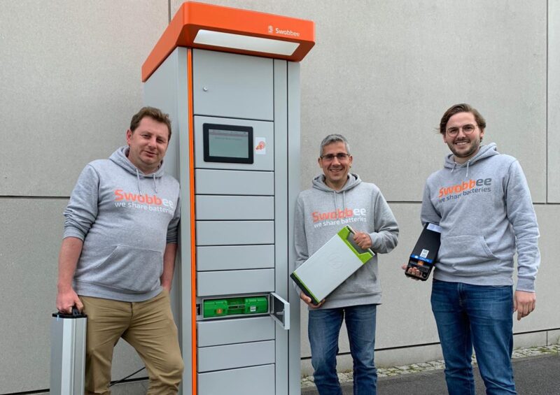 Zu sehen ist die Geschäftsführung vom GreenTech-Startup Swobbee.