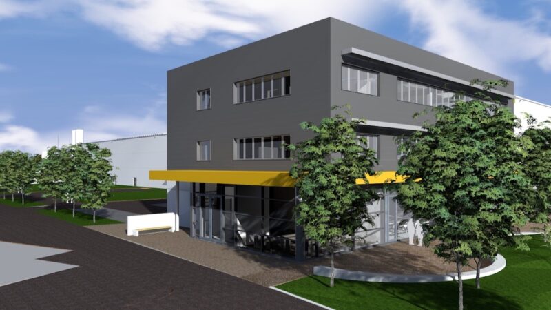 Visualisierung der HyFab-2 Forschungsfabrik für Brennstoffzellen