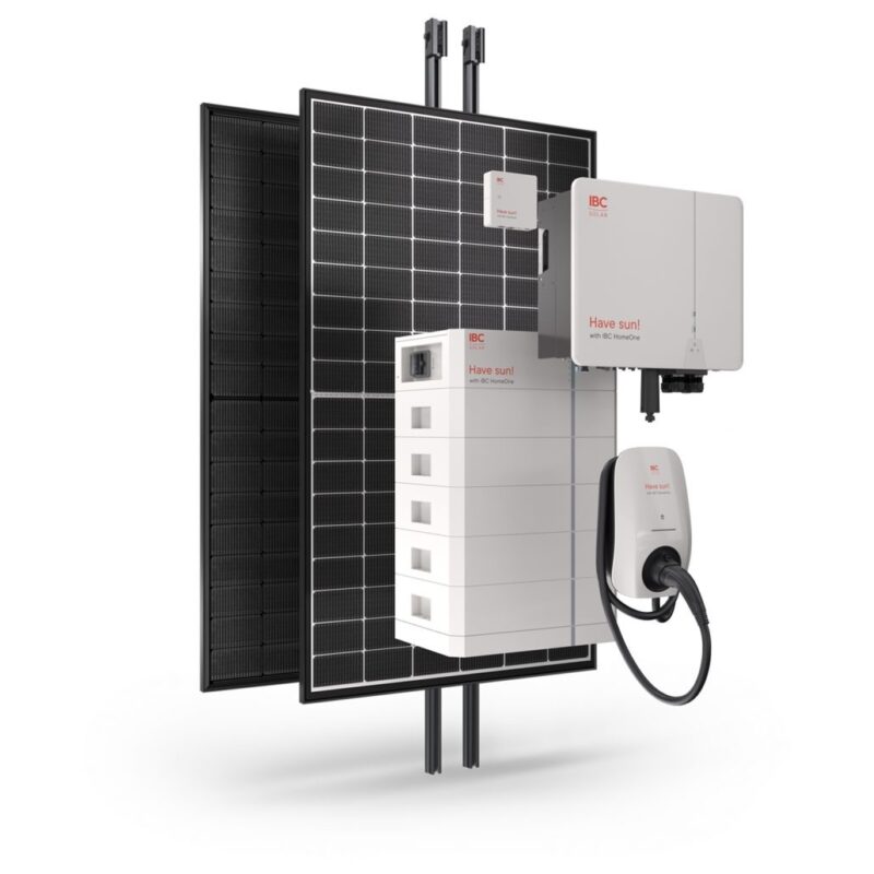 PV-Komponenten Wechselrichter, Solarmodule und Batterie