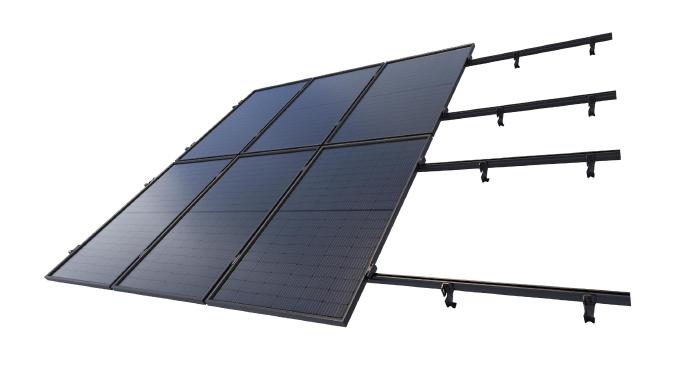 Grafik des neuen Photovoltaik-Montagesystems für Schrägdächer