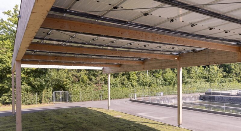 Im Bild die faltbare Photovoltaik-Anlage Urbanbox der Liechtensteiner Firma Iworks AG.