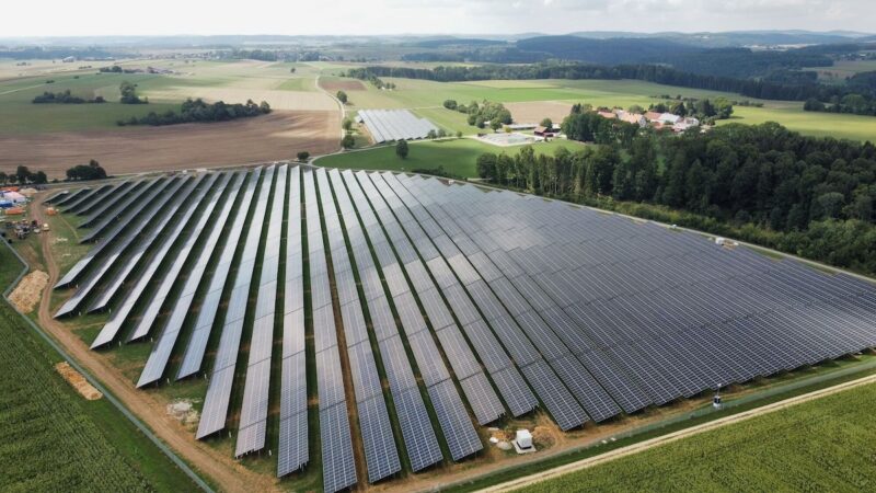 Juwi-Solarpark Photovoltaik-Freiflächen Anlage auf der Schwäbischen Alb