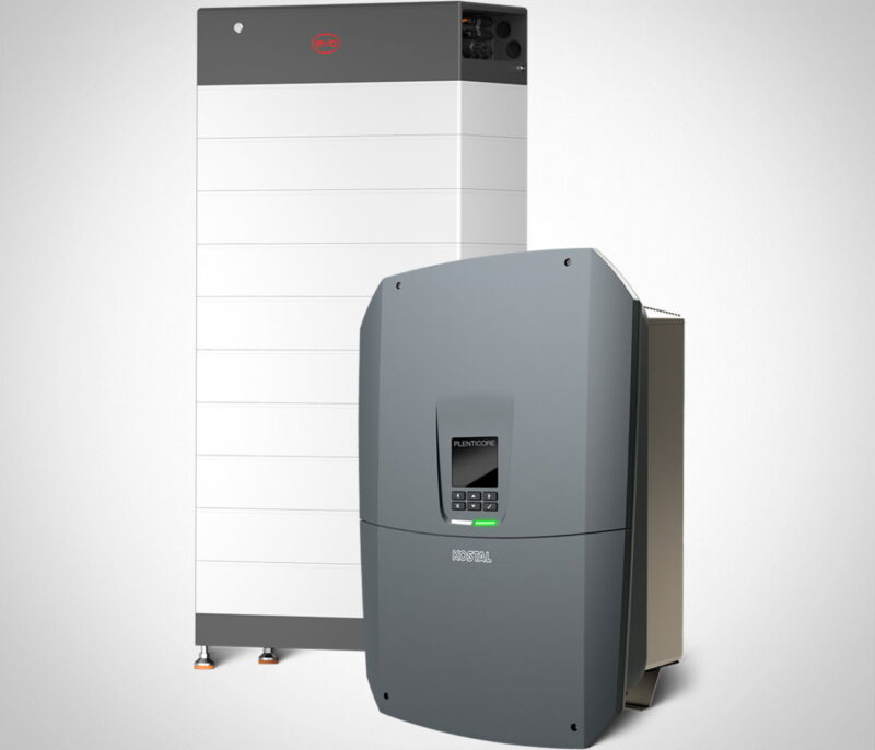 Kostal Plenticore Wechselrichter und ein Speicherturm von BYD.
