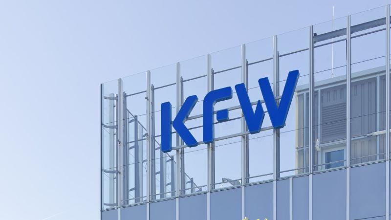 Das Hauptgebäude der KfW in Frankfurt.