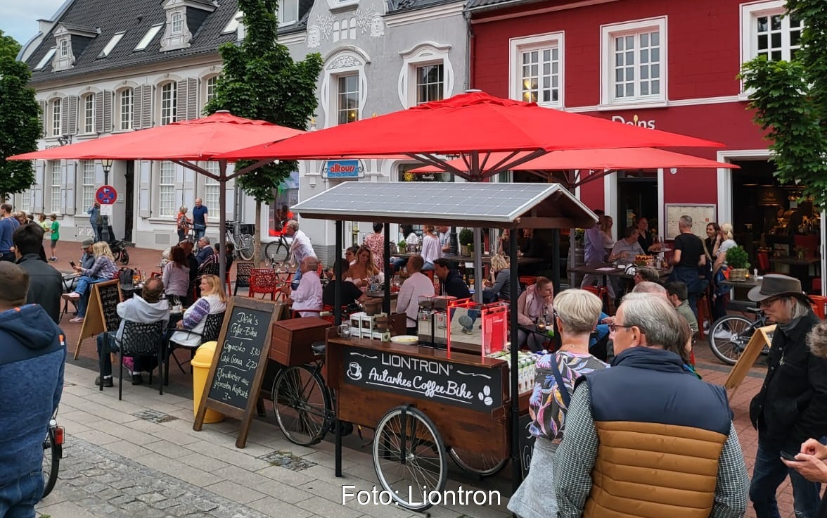 Solar-Coffee-Bike > Photovoltaik-Strom für mobilen Kaffeestand