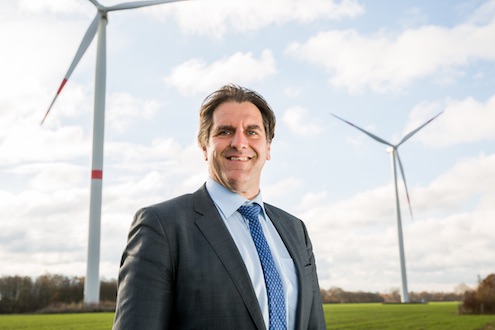 Portrait Prof. Andreas Löschel in einem Windpark