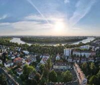 Blick auf Mannheim und den Rhein