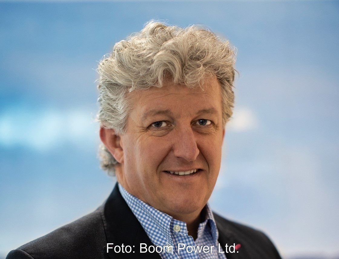 Zu sehen ist Mark Hogan, CEO von Boom Power.
