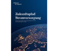 Das Cover der Studie Zukunftspfad Stromversorgung von McKinsey, laut Studie bleiben die Strompreise in Deutschland strukturell hoch.