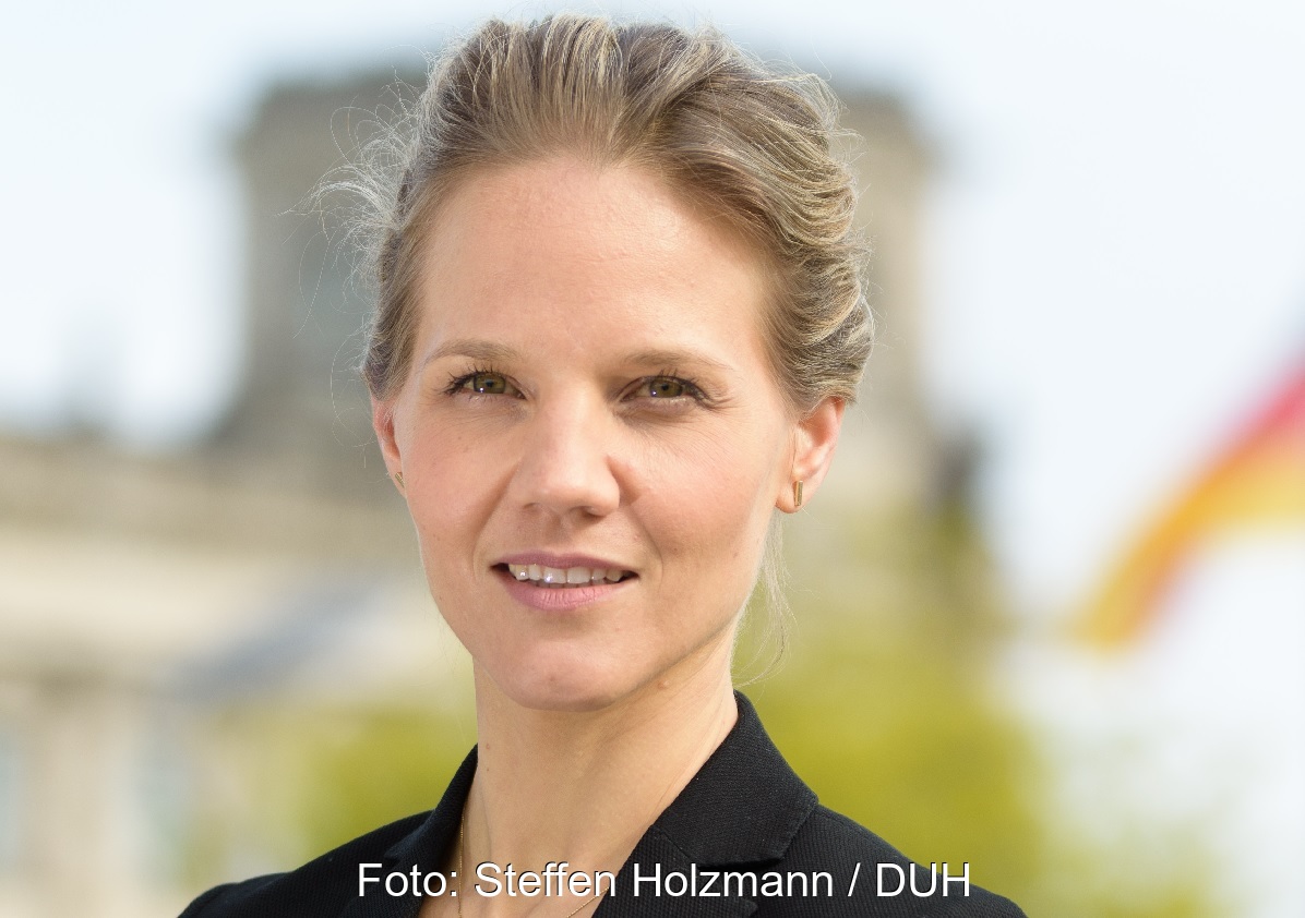 Zu sehen ist Barbara Metz, Stellvertretende Bundesgeschäftsführerin der DUH, die von der Bundesregierung ein Konzept für einen sozialverträglichen CO2-Preis für klimaschädliche Heizungen fordert.
