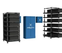 Zu sehen ist das modulare Hochvolt-Speichersystem Xelectrix Power Box Basic Split.