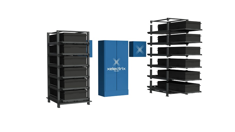 Zu sehen ist das modulare Hochvolt-Speichersystem Xelectrix Power Box Basic Split.