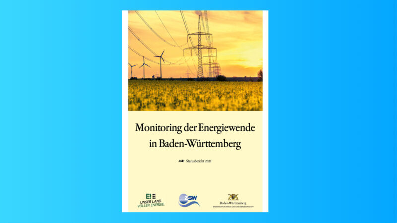 Titelseite des Monitoring-Berichts Energiewende Baden Württemberg 2021