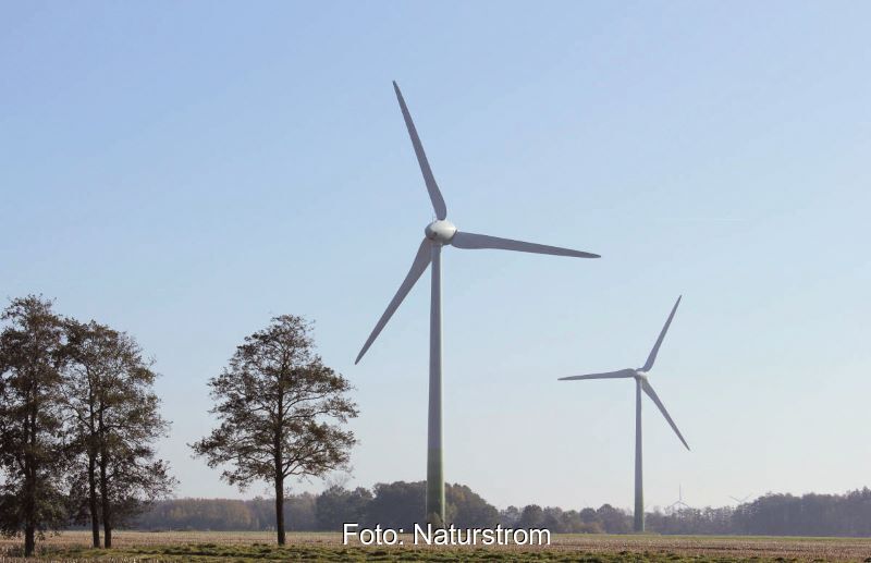 Ältere Windkraftanlagen in Norddeutschland.