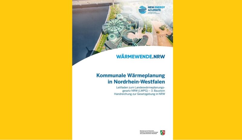 Im Bild das Cover vom Leitfaden zum Landeswärmeplanungsgesetz NRW.