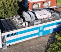 Der Natrium-Ionen-Forschungsspeicher der RWTH Aachen aus der Vogelperspektive.