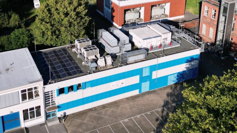 Der Natrium-Ionen-Forschungsspeicher der RWTH Aachen aus der Vogelperspektive.