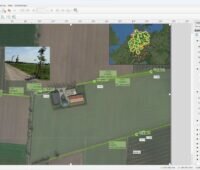 Screenshot aus GIS-Programm zeigt Naturschutz-Maßnahmen in Windenergie-Projekt.