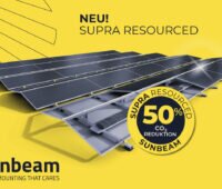 Sunbeam Solar Mounting that cares: Neu! Supra Resourced. 50 % CO2 Reduktion