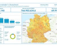 Die Abbildung zeigt eine gelb-orange eingefärbte Deutschlandkarte.