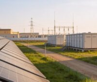 Photovoltaik-Module und Batteriespeicher, Co-Location von Batteriespeichern sichert Rentabilität des Solarparks.