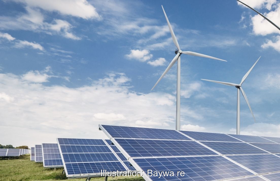 Photovoltaik-Module und Windenergieanlagen, die Restrukturierung von Baywa re kommt voran.