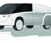 Eine Zeichnung vom Krankenwagen mit Solarantrieb, der Solarmodul-Hersteller Aiko entwickelt mit dem Solar Team Eindhoven diese fahrzeugintegrierte Photovoltaik.