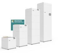Im Bild die neue Propan-Wärmepumpe von M-Tec in verschiedenen Modulanzahlen.