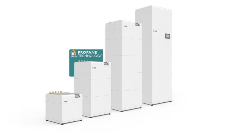 Im Bild die neue Propan-Wärmepumpe von M-Tec in verschiedenen Modulanzahlen.