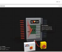 Die Bildschirmansicht des QFire Konfigurators für Photovoltaik-Feuerwehrschalter, Q3 Energie stellt ihn auf der Intersolar Europe 2026 vor.