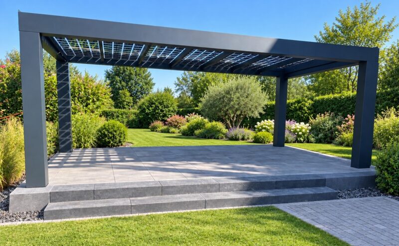 Eine Solar-Terrassenüberdachung von Sonnenliebe.